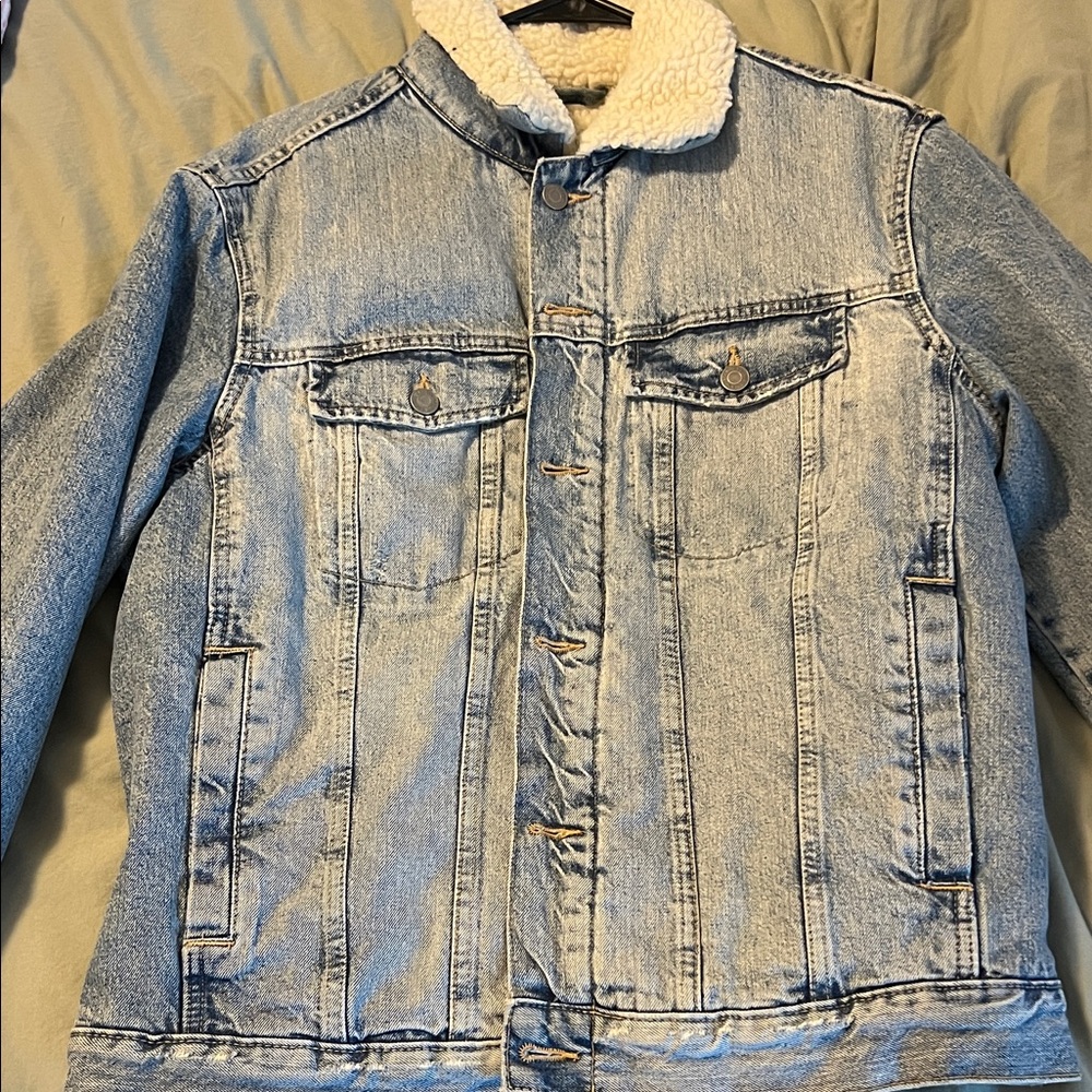 H&M Cream Sherpa Lined Jacket